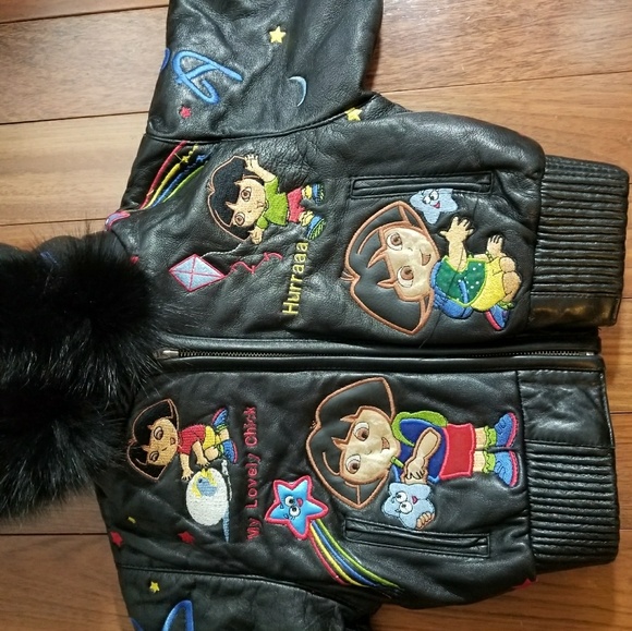 Dora the explorer 100% leather Jacket one of kind. - Picture 2 of 8